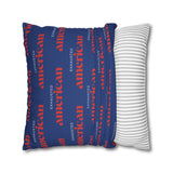Copy of Exhausted American Square Pillowcase, Cozy Home Decor, Living Room Accent, Gift for Friends, Inspirational Decor