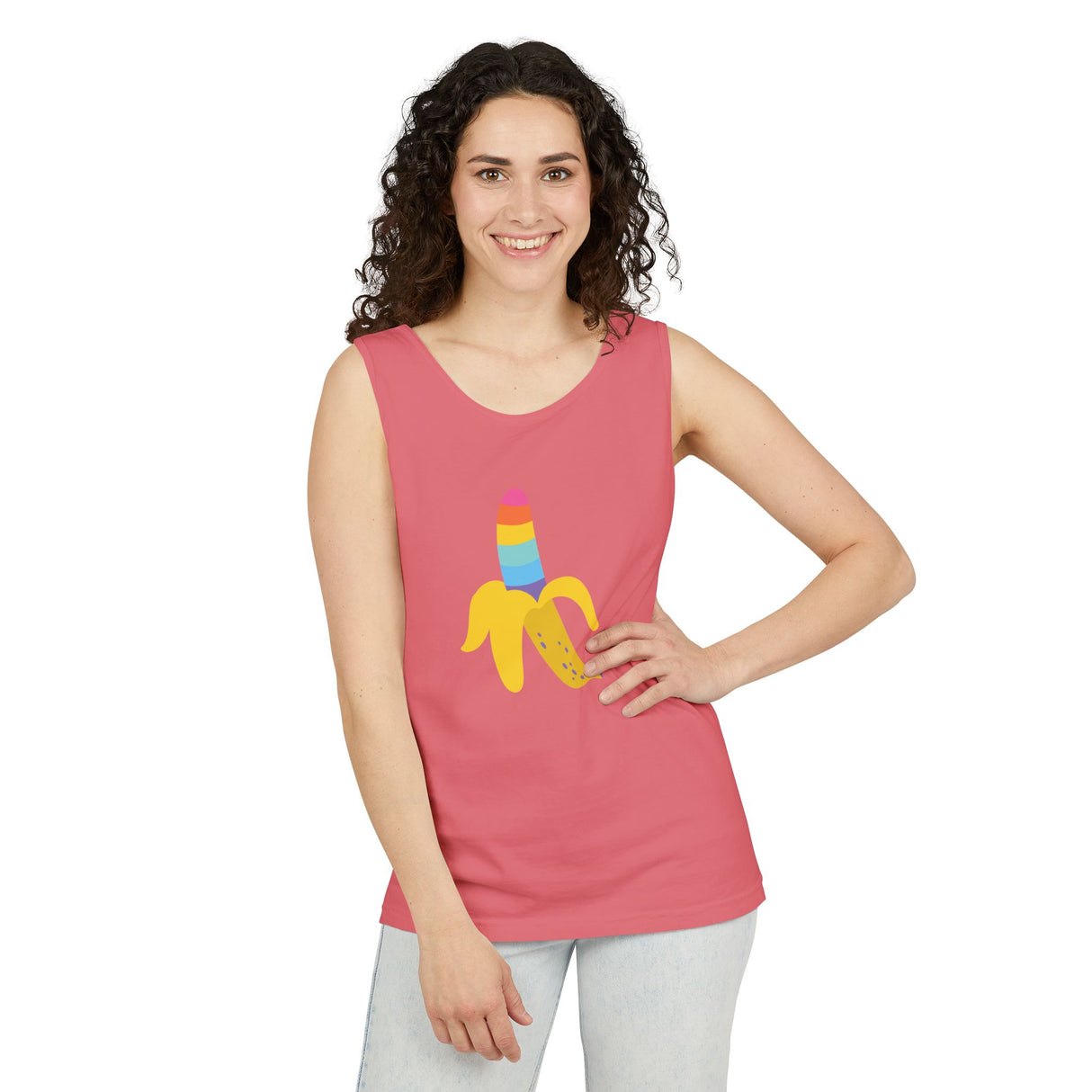 Banana Rainbow Tank Top Medium Weight