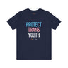 2025 Protect Trans Youth Lightweight Tee – Soft Fit, Urgent Message