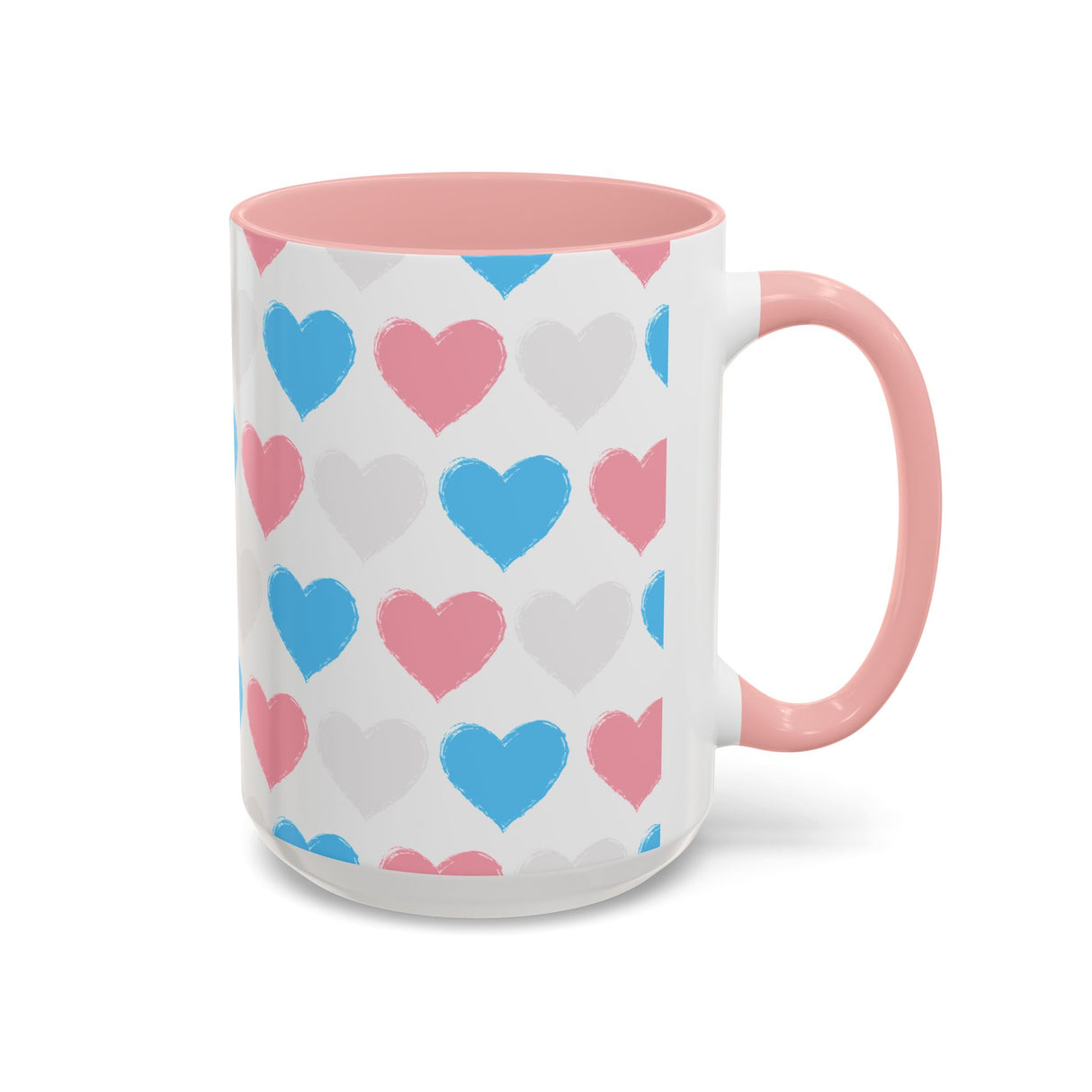 Trans Rainbow Brushstrokes Accent Mug – Gentle Start, Bold Sip