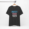 2025 Protect Trans Youth Lightweight Tee – Soft Fit, Urgent Message