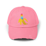 Banana Rainbow Icon Distressed Dad Cap