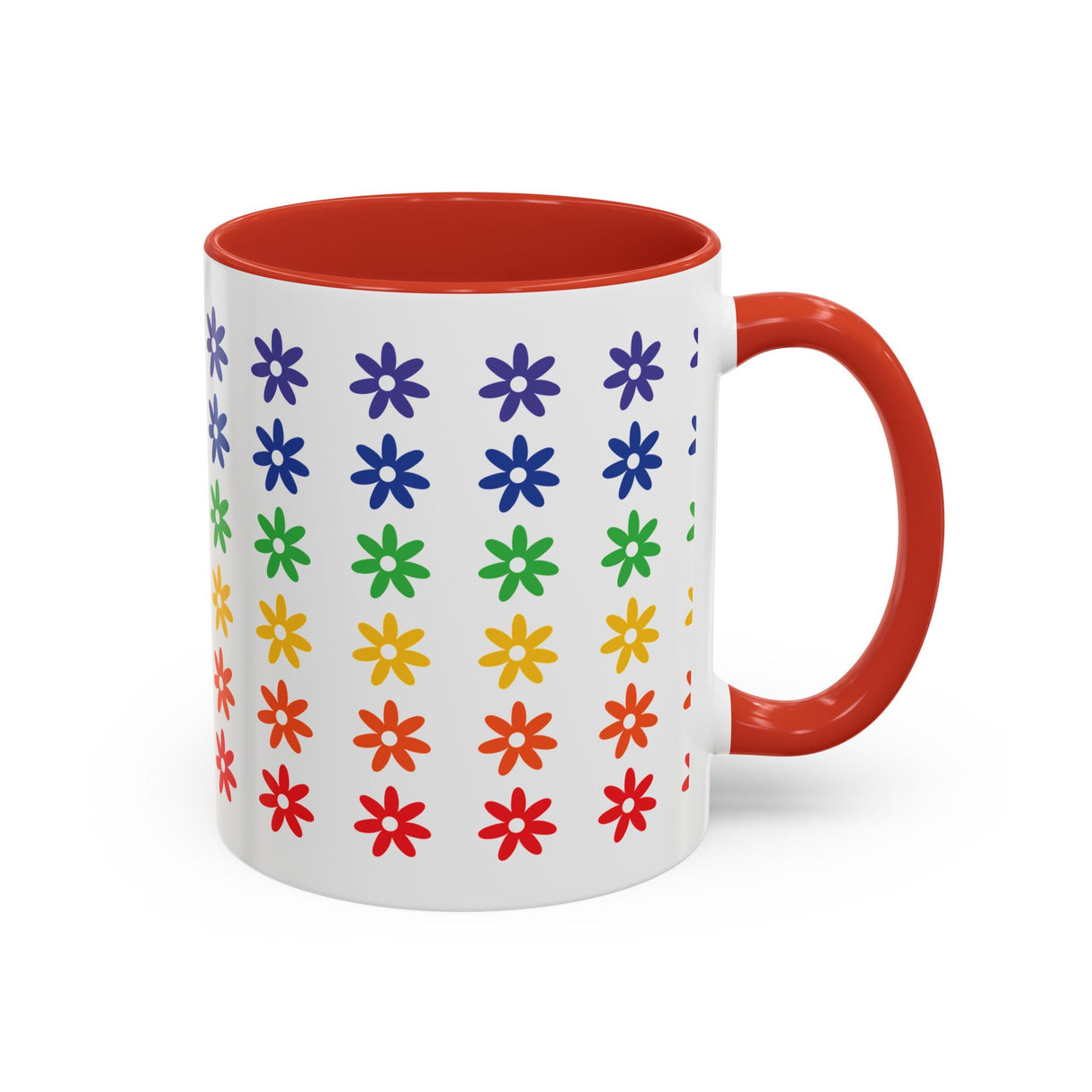 Rainbow Flowers Mug – Sip with Pride - 11oz & 15oz Options