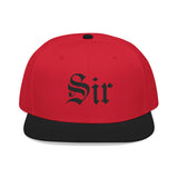 Sir Embroidered Snapback Hat