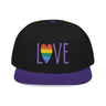 LOVE Rainbow Embroidered Snapback Hat