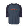 Exhausted American Raglan Shirt - Cozy Unisex Three-Quarter Sleeve Tee