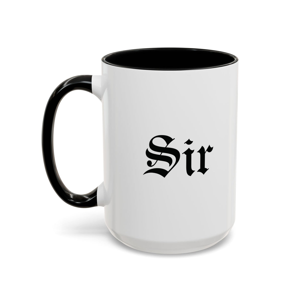 Sir Accent Coffee Mug - Black Handle, 11oz & 15oz Options