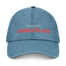 Exhausted American Embroidered Denim Hat