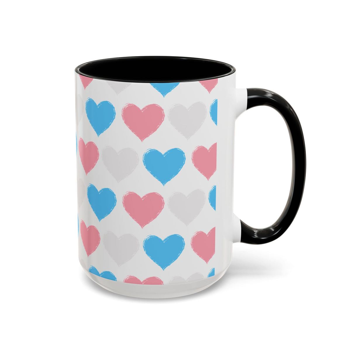 Trans Rainbow Brushstrokes Accent Mug – Gentle Start, Bold Sip