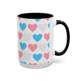 Trans Rainbow Brushstrokes Accent Mug – Gentle Start, Bold Sip