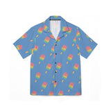 Melting Point Print Hawaiian Camp Shirt for Summer Adventures
