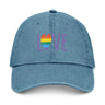 LOVE Rainbow Embroidered Denim Hat
