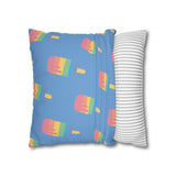 Melting Point Colorful Popsicle Square Pillowcase for Summer Vibes