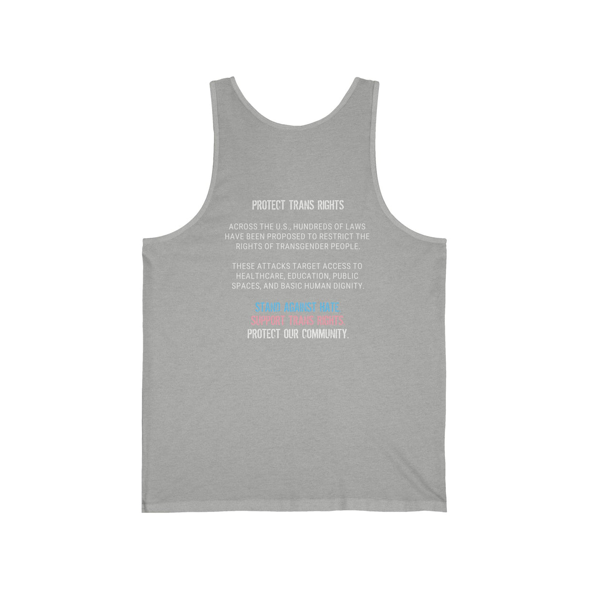 Protect Trans Rights 2025 Lightweight Tank – Bare Arms, Bold Stance