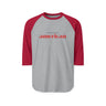 Exhausted American Raglan Shirt - Cozy Unisex Three-Quarter Sleeve Tee