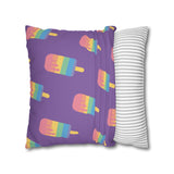 Melting Point Colorful Popsicle Square Pillowcase for Summer Vibes
