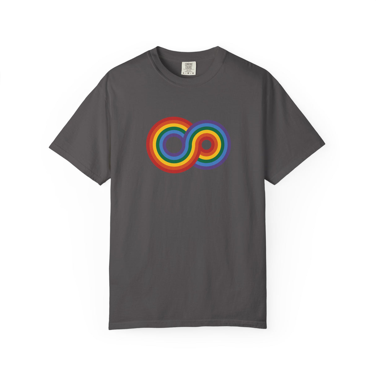 Gayfinity Rainbow Heavyweight Tee – Washed Look, Limitless Pride