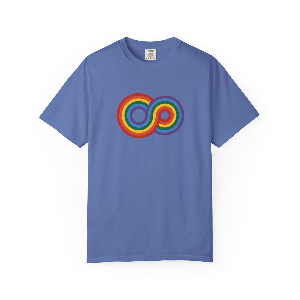 Gayfinity Rainbow Heavyweight Tee – Washed Look, Limitless Pride