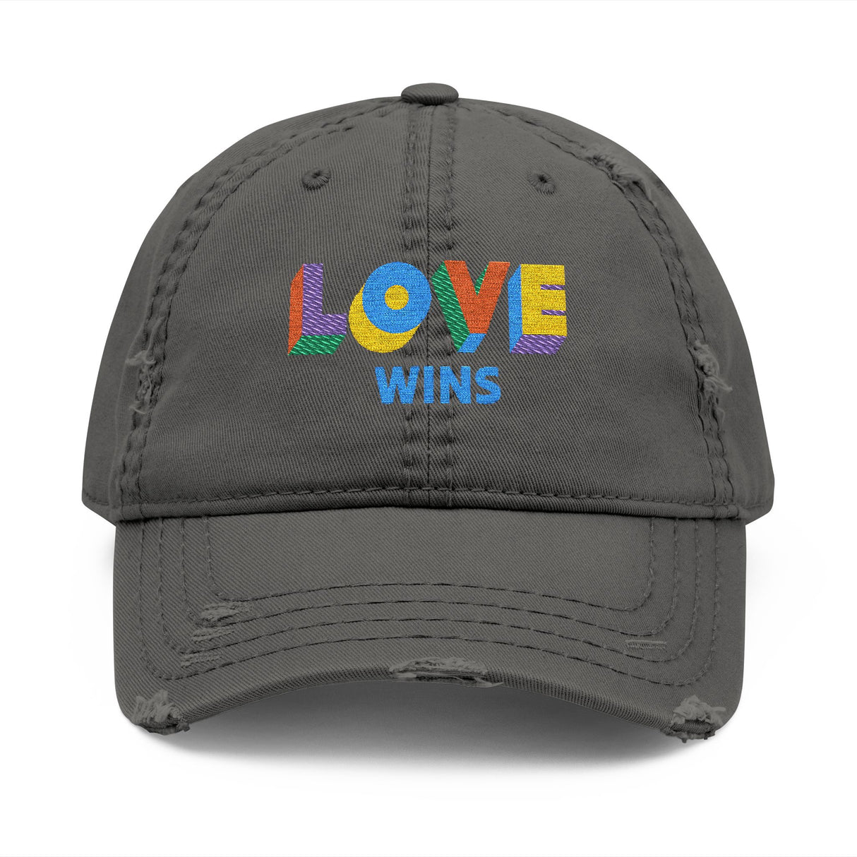 Love Wins Distressed Dad Hat – Quiet Message, Loud Energy