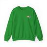 LOVE Rainbow Heart Embroidered Crewneck Sweatshirt