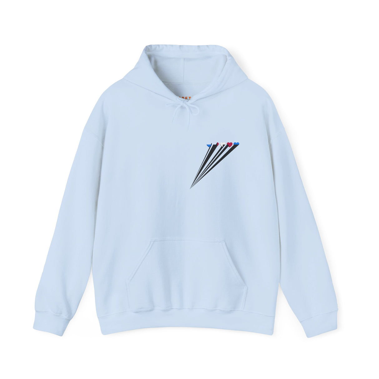 Trans Heart Embroidered Hoodie – Classic Fit, Lasting Pride