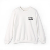 Kinda Sober Embroidered Sweatshirt - Mostly Clear-Headed, Always Cozy
