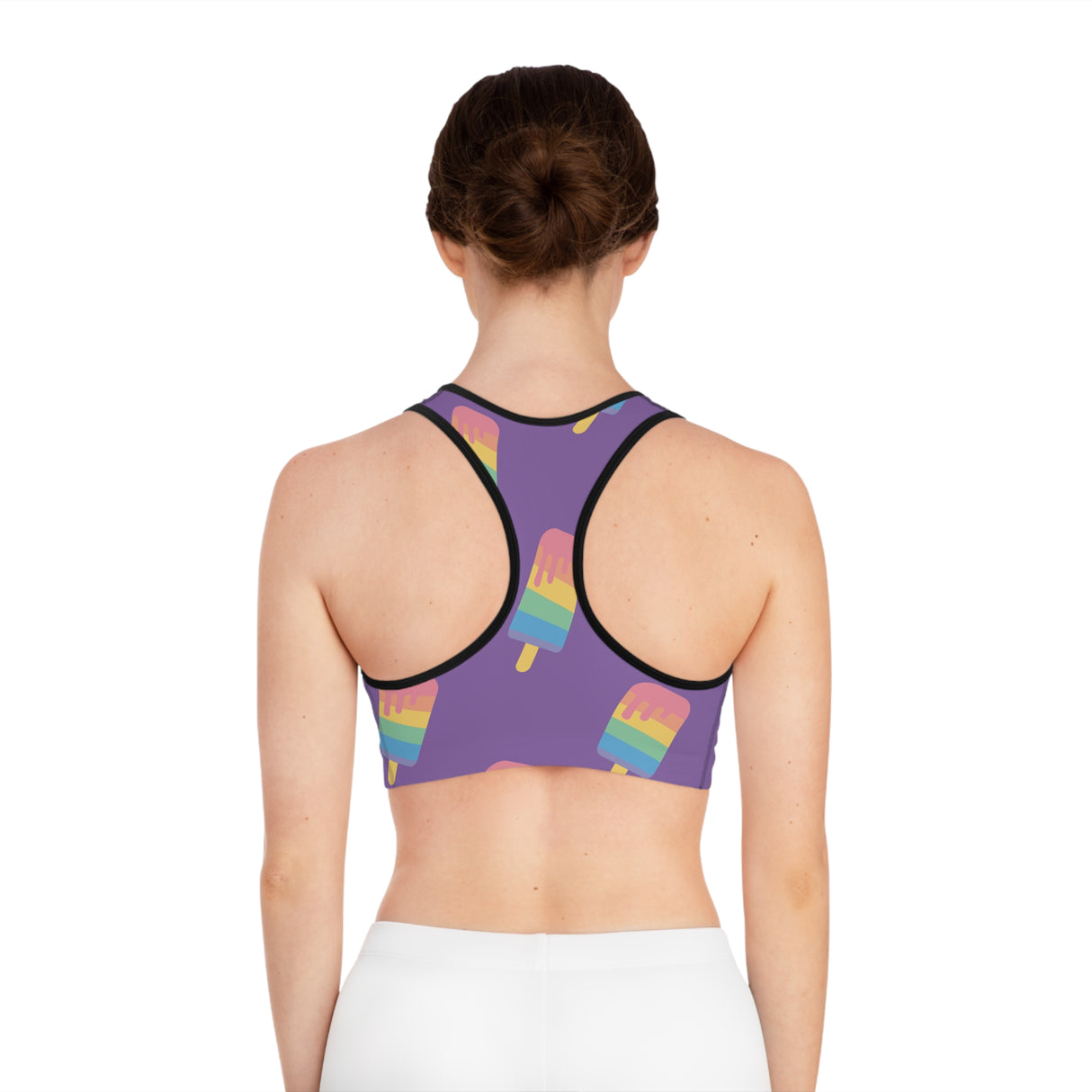 Purple Melting Point Sports Bra - Fun & Vibrant Summer Activewear