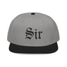 Sir Embroidered Snapback Hat