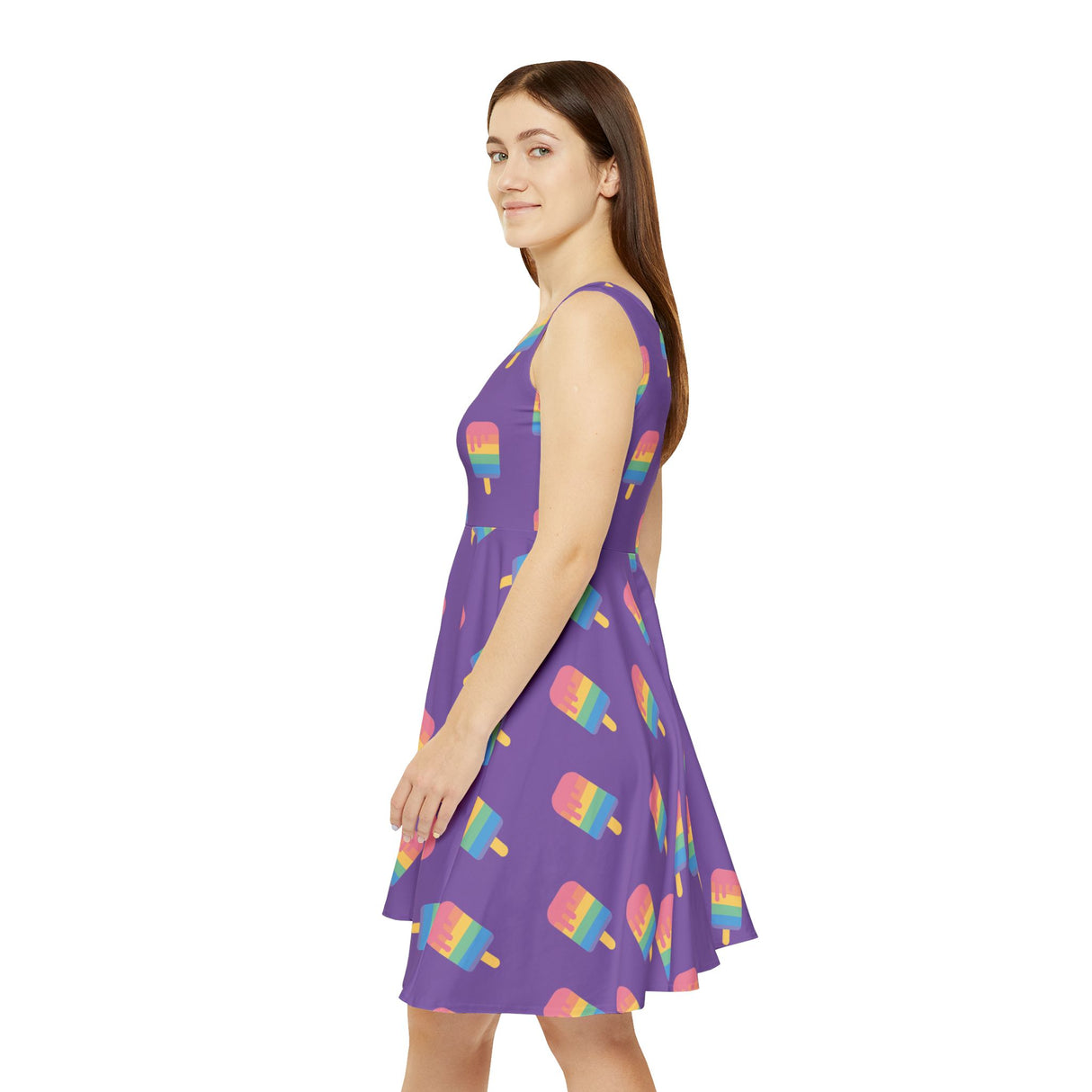 Copy of Melting Point Skater Dress, Summer Vibes Dress, Casual Party Dress, Cute Ice Cream Dress, Vacation Outfit