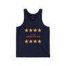 Exhausted American Unisex Jersey Tank - Summer Style, Casual Wear, Independence Day, Gift for Patriots, Fun Tank Top