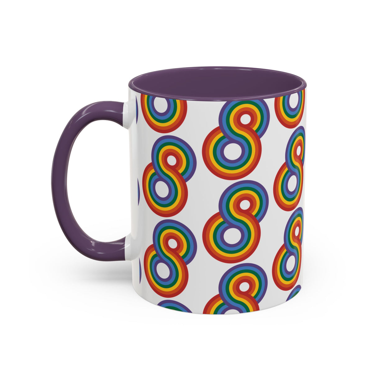 Gayfinity Rainbow Accent Mug – Infinite Pride, One Sip at a Time – 11oz & 15oz Options