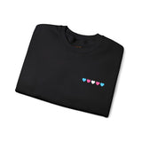 Trans Heart Embroidered Sweatshirt – Clean Lines, Clear Message