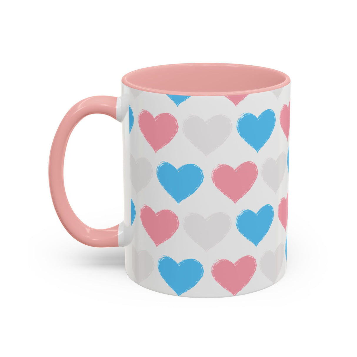 Trans Rainbow Brushstrokes Accent Mug – Gentle Start, Bold Sip