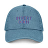 Insert Coin Embroidered Denim Hat