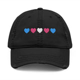 Trans Rainbow Distressed Dad Hat – Soft Fade, Strong Signal