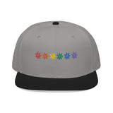 Rainbow Flowers Snapback Hat – Blooms with Bite