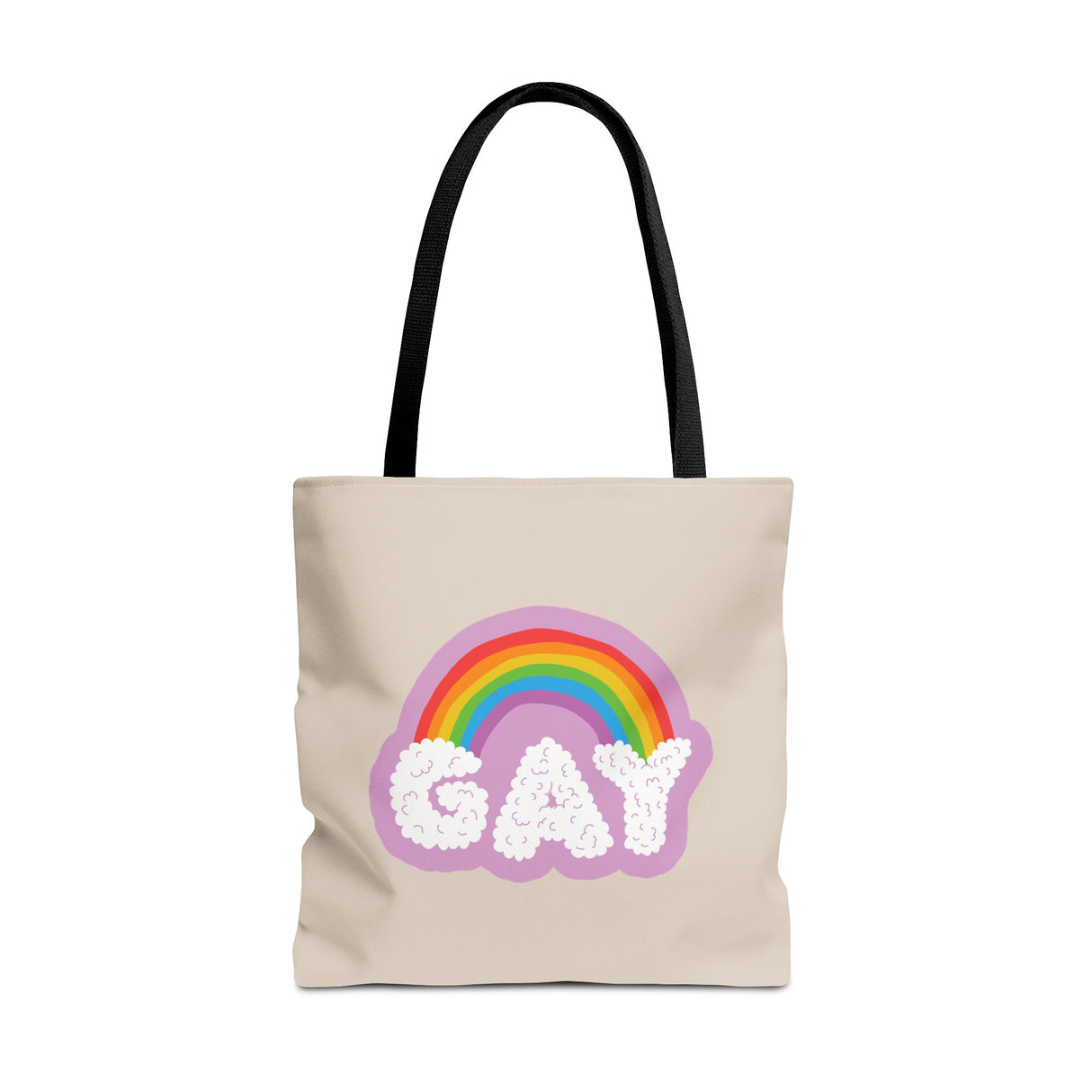 Gay Rainbow Cloud Tote – Cute, Bold, and Built to Carry It All