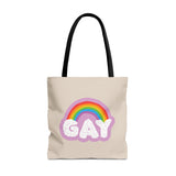 Gay Rainbow Cloud Tote – Cute, Bold, and Built to Carry It All