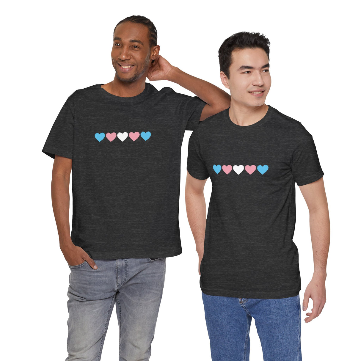 Trans Rainbow Brushstrokes Lightweight Tee – Soft Feel, Strong Message