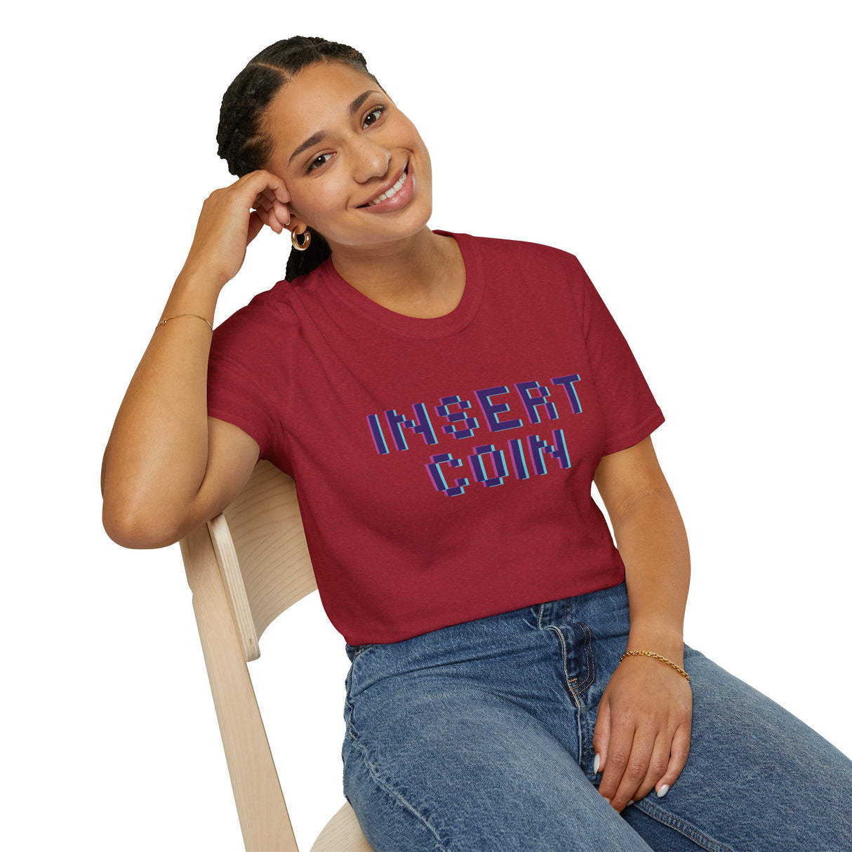 Insert Coin Unisex Softstyle T-Shirt - Casual Comfort Tee for Everyday Wear