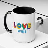 Love Wins Accent Mug – Sip with Pride – 11oz & 15oz Options