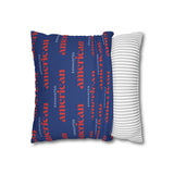 Copy of Exhausted American Square Pillowcase, Cozy Home Decor, Living Room Accent, Gift for Friends, Inspirational Decor