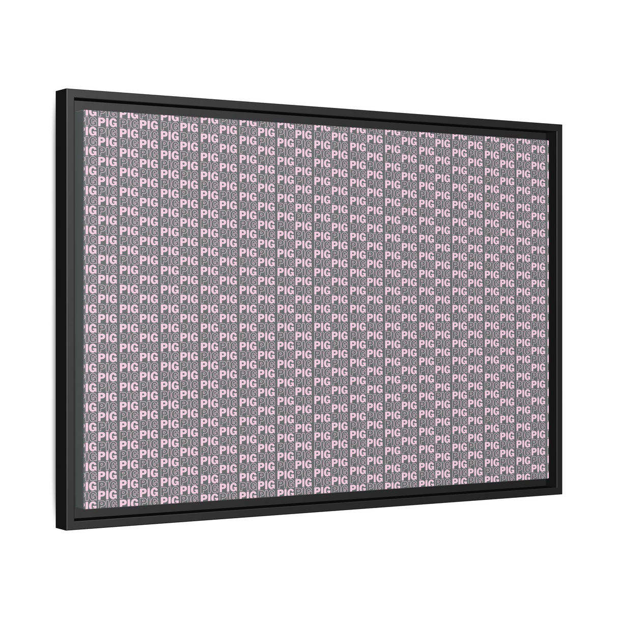 Framed Wall Art - Pink Pig Pattern Design, Modern Home Decor, Fun Kitchen Wall Art