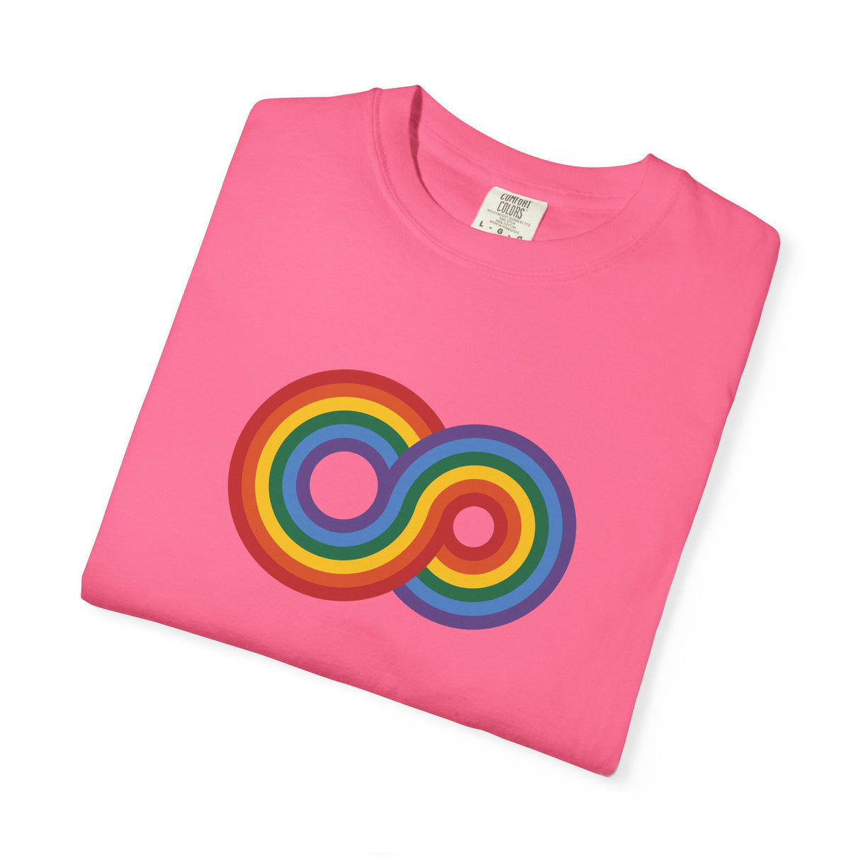 Gayfinity Rainbow Heavyweight Tee – Washed Look, Limitless Pride