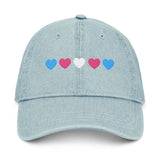 Trans Heart Denim Dad Hat – Classic Fit, Loud Love