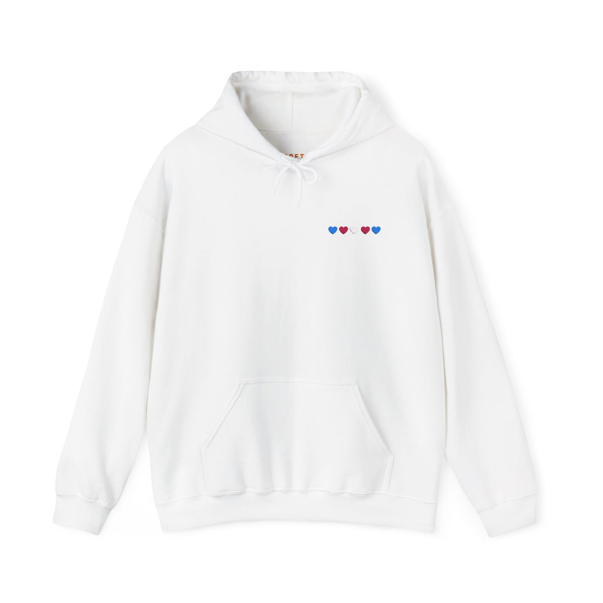 Trans Heart Embroidered Hoodie – Classic Fit, Lasting Pride