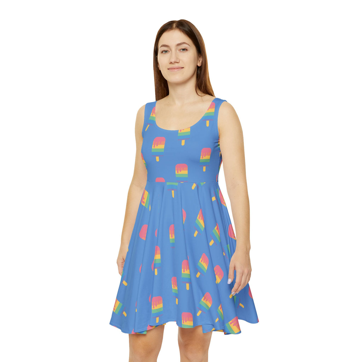 Melting Point Skater Dress, Summer Vibes Dress, Casual Party Dress, Cute Ice Cream Dress, Vacation Outfit