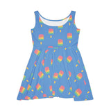 Melting Point Skater Dress, Summer Vibes Dress, Casual Party Dress, Cute Ice Cream Dress, Vacation Outfit