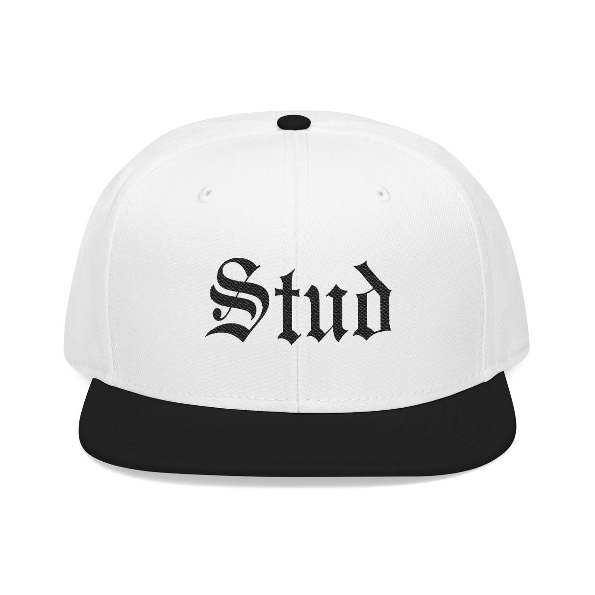 Stud Embroidered Snapback Hat