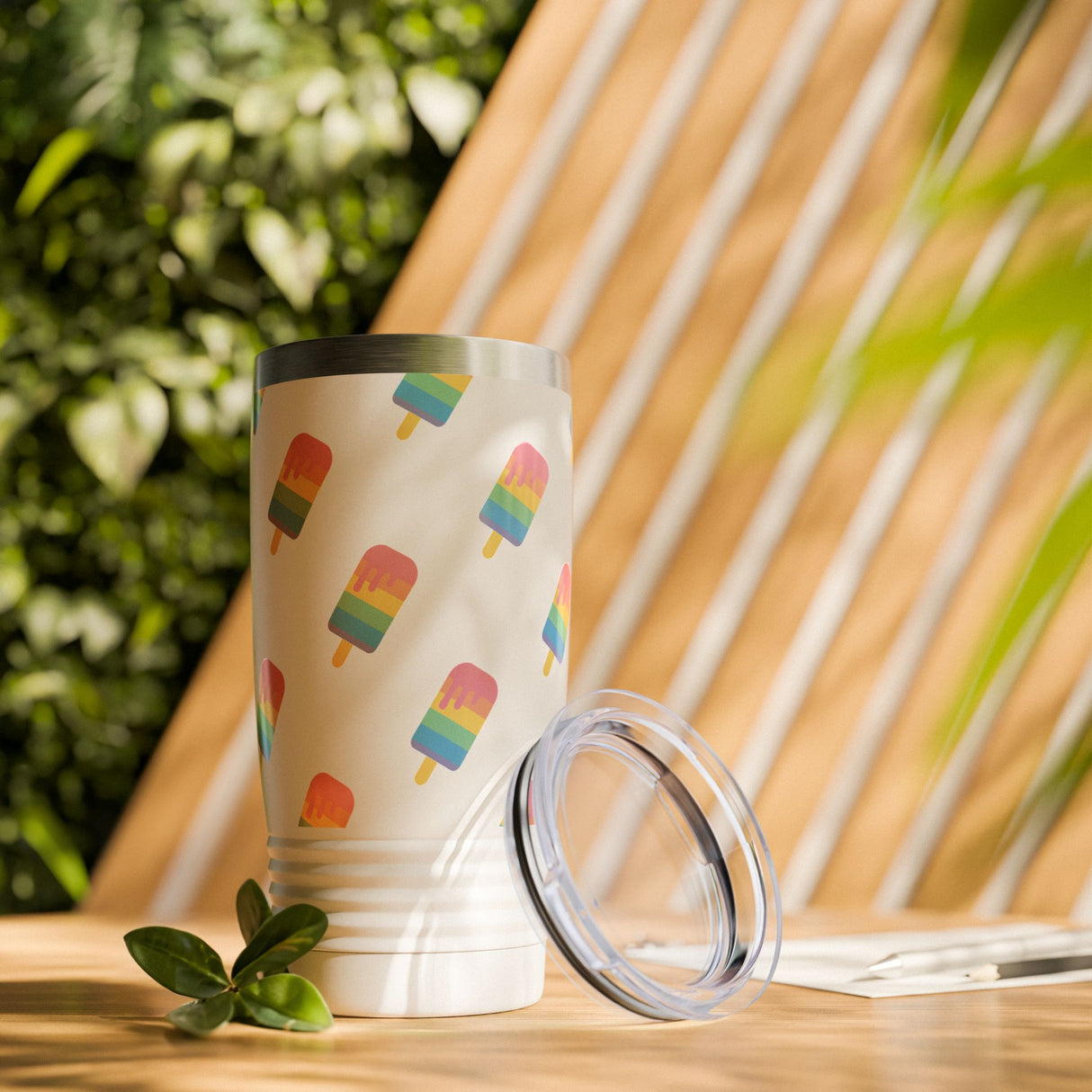 Popsicle Rainbow Tumbler, Summer Travel Cup, Eco-Friendly Drinkware, LGBTQ Pride Gift, Fun Party Accessory